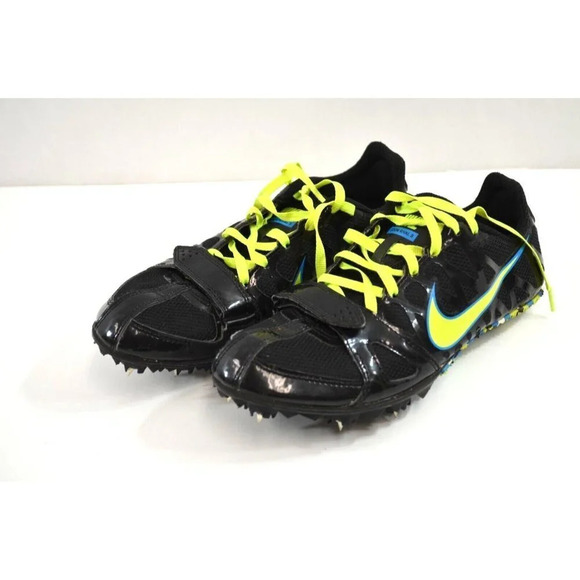 Nike Zoom Rival S 6 Track Spikes Shoes  Womens Size 5.5 456712-070 Black Green - Picture 1 of 10